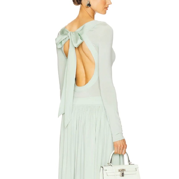 Elegant Mint Green Maxi Dress - Picture 3 of 8